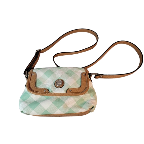 B.O.C. Born of Concepts Plaid Vinal Crissbody Shoulder Purse Bag - Picture 12 of 13